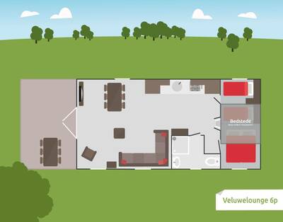 2 - 6-persoons Veluwelounge met privé sauna