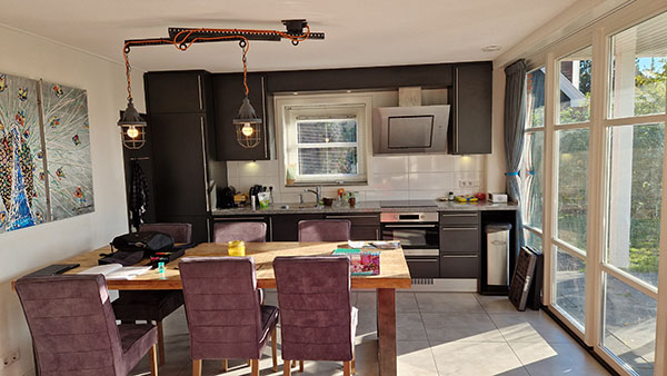 De Keuken in de Strandvilla waarin we verbleven op EuroParcs De Zanding