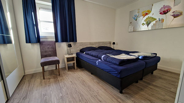 De beneden slaapkamer van de Strandvilla