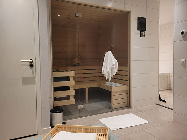 Sauna in de wellnesruimte van een vakantiehuis op Landal Puur Exloo