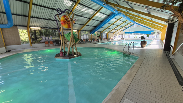 Het zwembad met peuterbad en groter bad van vakantiepark EuroParcs Beekbergen