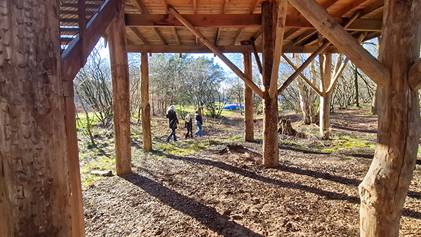 Onder de boomhut