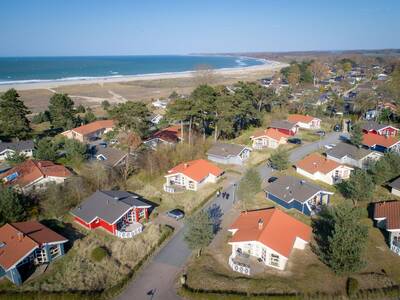 Aerial view of Landal Travemünde holiday park on the Baltic Sea
