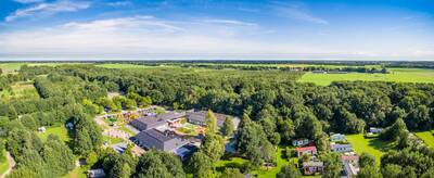 Aerial view of holiday park Roompot Bospark Lunsbergen
