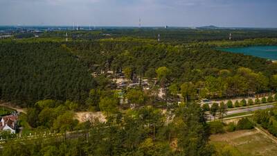 Luchtfoto van vakantiepark EuroParcs Hoge Kempen