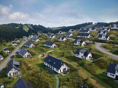 Luchtfoto van vakantiepark Landal Winterberg met vakantiewoningen