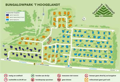 Plattegrond Bungalowpark ’t Hoogelandt