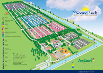 plattegrond Camping ’t Noorder Sandt