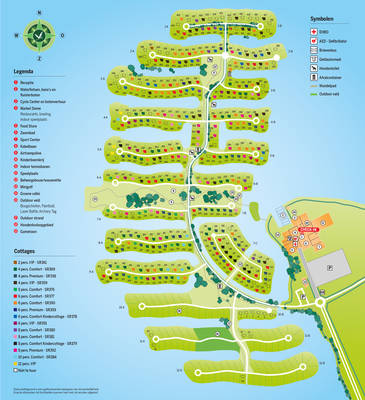 plattegrond centerparcs Parc Sandur