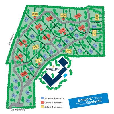 plattegrond Droompark Bospark Garderen