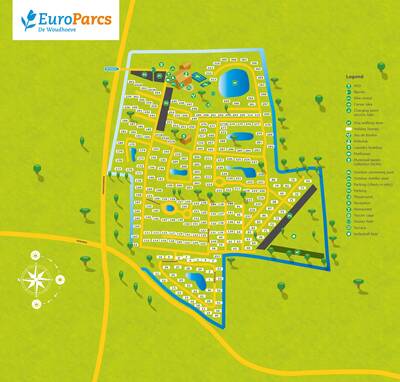 Plattegrond Duinresorts Recreatiepark de Woudhoeve