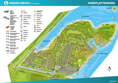 plattegrond oostappen Marina Beach