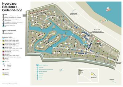 Plattegrond Roompot Noordzee Résidence Cadzand-Bad