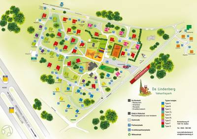 plattegrond vakantiepark De Lindenberg