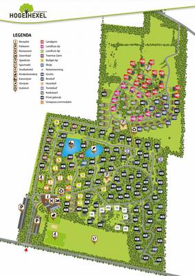 plattegrond vakantiepark Hoge Hexel