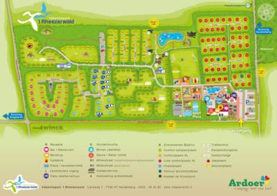 Plattegrond vakantiepark 't Rheezerwold