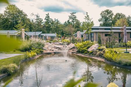 Vakantiehuizen aan een vijver op vakantiepark EuroParcs De Utrechtse Heuvelrug