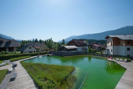 De zwemvijver van vakantiepark EuroParcs Hermagor Nassfeld