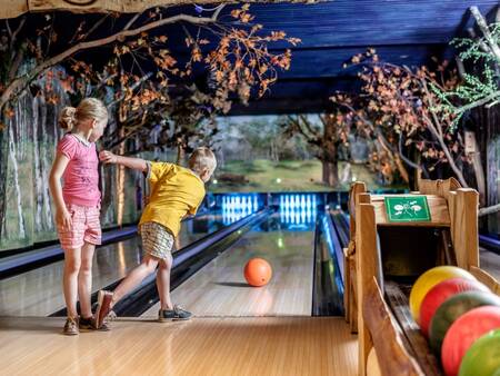 Bowlen op de bowlingbaan van vakantiepark Landal Heideheuvel