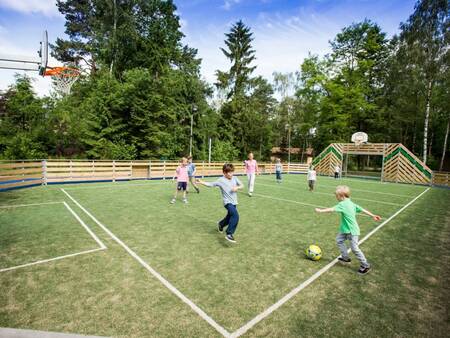 Lekker ravotten op het multifunctioneel sportveld van vakantiepark Landal Heideheuvel
