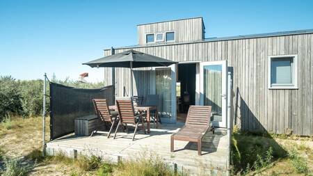 Terras van een vakantiehuis op Landal Marker Wadden