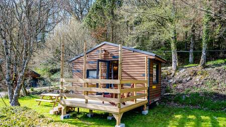 Tiny house met veranda op vakantiepark Landal Nature Parc Saint Hubert