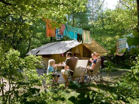 Het is ook mogelijk om te kamperen op vakantiepark Landal Rabbit Hill