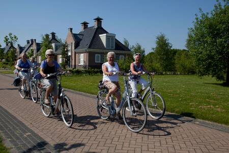 Mensen fietsen over vakantiepark Roompot Buitenplaats De Hildenberg