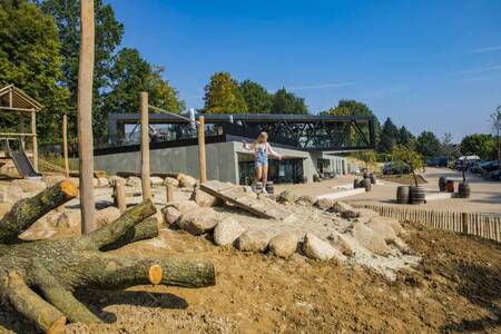 Kind speelt in een speeltuin op vakantiepark Roompot Gulpen