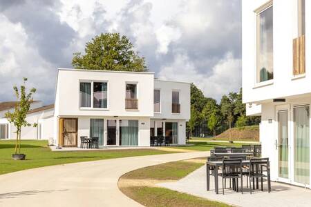 Terras bij een vakantiehuis op vakantiepark Roompot Park Eksel