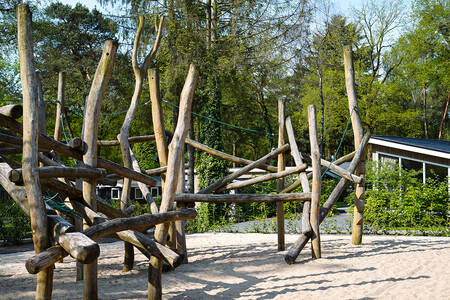 Een speeltuin op vakantiepark De Rimboe en De Woeste Hoogte